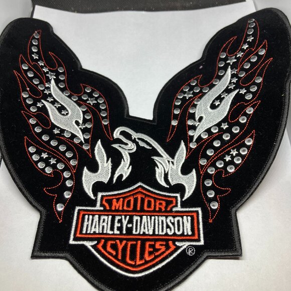 Harley Davidson Women's Studded Bling Eagle Shield Patch Emblem - Picture 1 of 4